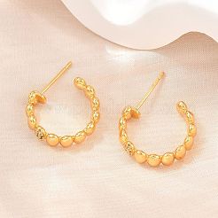 Boucles d'oreilles en laiton avec zircone cubique de micro pave&nbsp;KK-Z166-07G