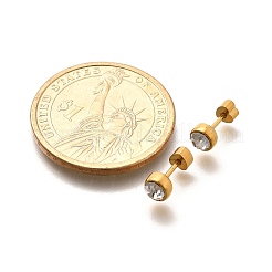 Ohrstecker aus Ionenplattierung (IP) 304 Edelstahl&nbsp;EJEW-A118-14G-02