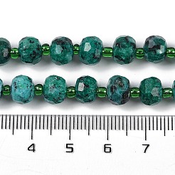 Fili di perline tinte di diaspro sesamo naturale&nbsp;G-H057-A21-05