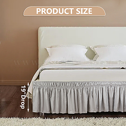 Jupes de lit ajustables en polyester&nbsp;AJEW-WH20022-10C-01