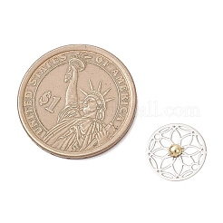 Ciondoli con connettore a forma di fiore cavo in ottone e plastica ABS&nbsp;PALLOY-JF04788