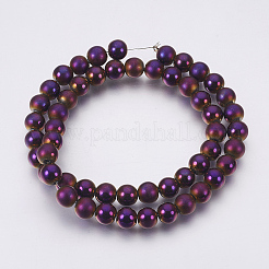 Electroplate non magnetici ematite sintetico fili di perline&nbsp;G-F585-B-8mm