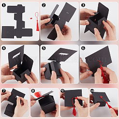 Geschenkbox-Sets aus Papier in Form einer Abschlusskappe&nbsp;AJEW-WR0002-70