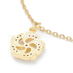 Colliers à pendentif en zircone cubique transparent micro pavé en laiton&nbsp;NJEW-F281-01