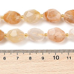 Brins de perles de quartz hématoïde jaune naturel&nbsp;G-P541-A01-10