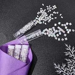 528 pièce de perles de rocaille en verre transparent à 2 trous&nbsp;SEED-NB0001-52
