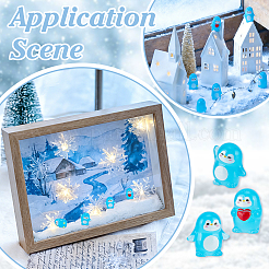 50 pz 5 stili di ornamenti luminosi in miniatura di pinguini&nbsp;DJEW-PH0001-95