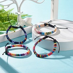 Ethnisches Stammes-Stoff geflochtenes Perlenarmband&nbsp;BJEW-JB07483
