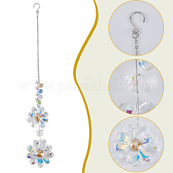 Sonnenfänger mit Blumenmotiv aus Glasperlen&nbsp;AJEW-WH20020-064B
