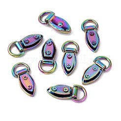 Fermoirs de suspension en alliage de zinc de couleur arc-en-ciel&nbsp;FIND-WH0044-32M