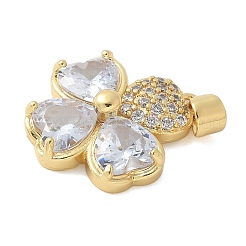 Pendentifs avec zircon cubiques à micro-pavés en laiton&nbsp;KK-K298-07A-G