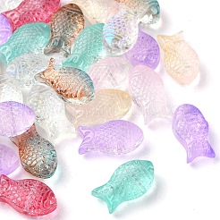 35pcs transparente sprühlackierte Glasperlen&nbsp;GLAA-YW0001-69