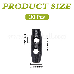 30 pieza de botones de madera natural&nbsp;FIND-GF0009-92C