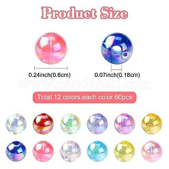 12 Farben transparente Acrylperlen&nbsp;MACR-YW0003-12