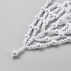 Haarkette aus Plastikperlen für die Braut&nbsp;OHAR-WH20003-06B