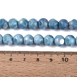 Perles de verre opaque électroplaquées teintées à effet ombré&nbsp;EGLA-Q130-01A-07