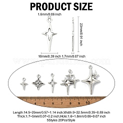 100 pz 5 stili ciondoli cavi in lega stile tibetano&nbsp;FIND-CJ0004-41