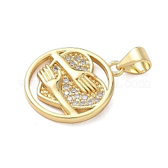 Pendentifs en laiton zircon cubique transparent&nbsp;KK-A273-26G