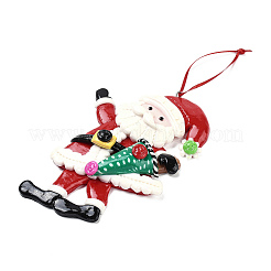Decorazioni natalizie con ciondolo in argilla polimerica fatte a mano con Babbo Natale&nbsp;HJEW-P017-01E