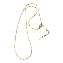 Colliers à maillons Boston en acier inoxydable 304 de 1.3 mm pour femmes et hommes&nbsp;NJEW-Z115-12G-02