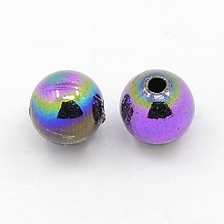 Placcatura rotonde perline di plastica acrilica&nbsp;PACR-L003-6mm-M