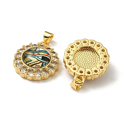 Vrais pendentifs en laiton plaqué 18k or véritable&nbsp;KK-L209-008G-04