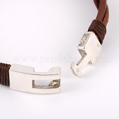 Trendy Rindslederband Multi-Strang-Armbänder&nbsp;BJEW-JB01734