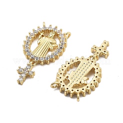 Colgante micropavé cubic zirconia de latón&nbsp;KK-Q006-53C-G