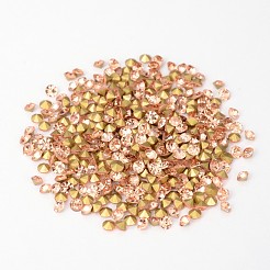 Zurück plattiert Klasse A Diamant Glas wies Strass&nbsp;LS-RGLA-SS16-023