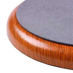 Flaches rundes Holz Präsentationsschmuck Armbänder Display Tray&nbsp;ODIS-P008-15C-02