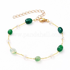 Pépites bracelets de perles de pierres précieuses naturelles&nbsp;BJEW-JB05705