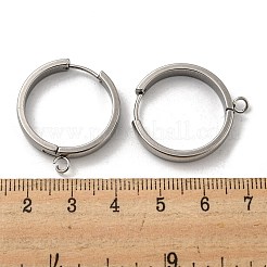 Orecchini a cerchio huggie in acciaio inossidabile 201 resistenti all'ossidazione&nbsp;STAS-A167-01W-P