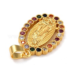 Pendenti in zirconi cubici colorati in micro pavè di ottone&nbsp;ZIRC-A021-41G