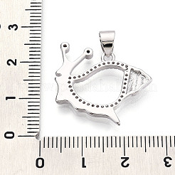 Pendenti in zirconi cubici trasparenti in micro pavè di ottone&nbsp;KK-N268-56P