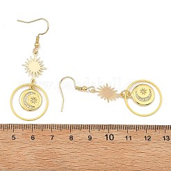 Himmlische Ohrhänger aus Messing und Edelstahl 304&nbsp;EJEW-JE07344