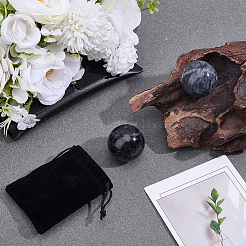 2 pz palline da massaggio in giada nera naturale&nbsp;DJEW-ME0001-20