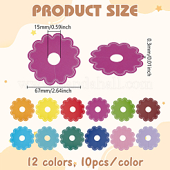 120 Stück 12 farbige Papier-Weinglasanhänger&nbsp;DIY-FG0010-05