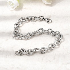 201 Edelstahl-Kabelkettenarmbänder&nbsp;STAS-T077-14P