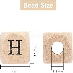 Europäische Holzperlen aus Naturholz&nbsp;WOOD-OC0001-42B