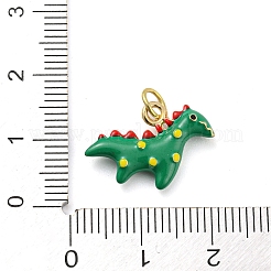 Dinosaurier-Anhänger mit Messing-Emaille-Beschichtung&nbsp;KK-Q804-13G