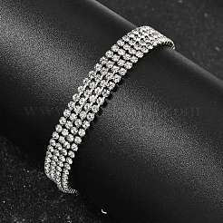 Mehrreihige Armbänder aus 304er Edelstahl mit Strassen für Damen&nbsp;BJEW-P376-01P-02