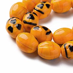 Halloween handgefertigte Bunte Malerei-Perlenstränge&nbsp;LAMP-T017-17