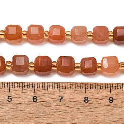 Stränge aus natürlichen roten Kaninchenhaar- und Rutilquarzperlen&nbsp;GG-CBAC972-A11-01