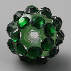 Perline di resina strass&nbsp;RESI-WH0031-02I
