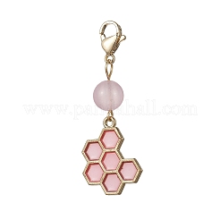 Décorations de pendentif en émail en alliage d'abeille&nbsp;HJEW-JM01600-02
