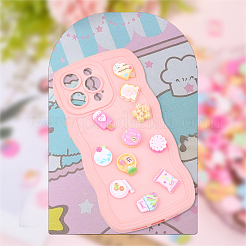 240 g Cartoon-Snack-Cabochons aus undurchsichtigem Harz&nbsp;RESI-SC0036-51