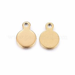 Dijes de etiqueta en blanco estampados en acero inoxidable 304 con recubrimiento iónico (IP)&nbsp;STAS-H467-06G