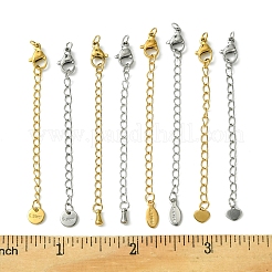 8 Stück 4 Stile 304 Edelstahl Kettenverlängerung&nbsp;FIND-FS0002-95