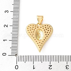 Pendenti in zirconi cubici trasparenti in micro pavè di ottone&nbsp;CU-CBA03AF-09B-G