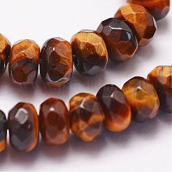 Natürlichen Tigerauge Perlen Stränge&nbsp;G-N0179-03-6x4mm
